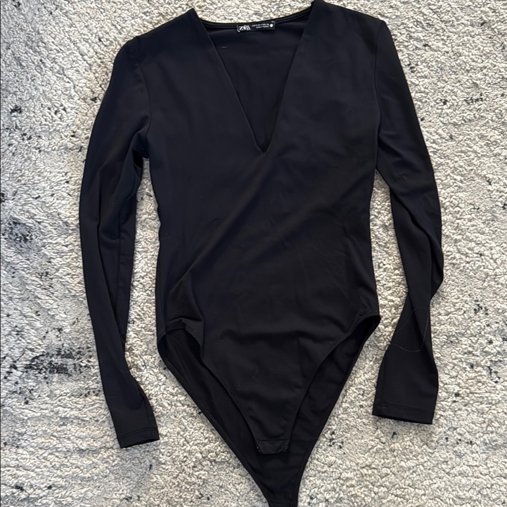 ZARA Black Long Sleeve Bodysuit-WORN ONCE